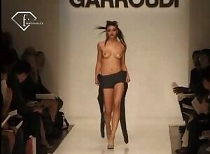 Janelle Fishman in Pierre Garroudi Spring/Summer 2001 fashion show