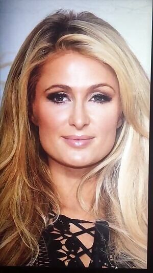 Paris Hilton takes a MASSIVE load of my cum right to her pretty face!!!