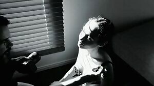 Photographer getting handsy with the model.