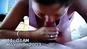 College gf sucks thick cock, takes out gorgeous tits