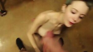 Short Haired Hottie Gets A Facial