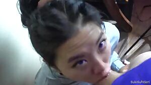 Purple eyed asian facial