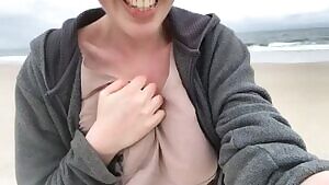 Cloudy day at the beach reveal