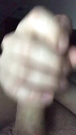 Jerking my cock last night