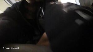 Arwen Datnoid Fists Herself on a Train