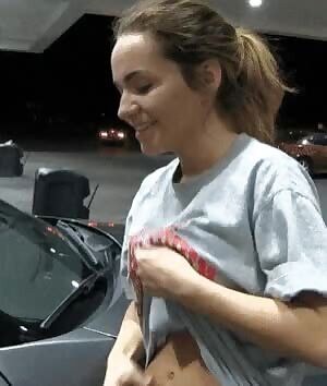 Flashing at a gas station