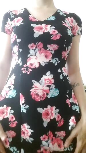flowery dress with no panties reveal gi