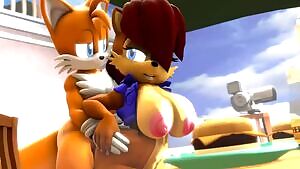 Tails Shows Sally He's All Grown Up Now. 💕