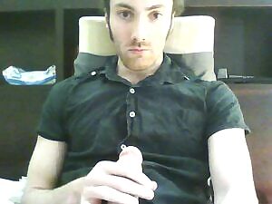 Stroking my big white cock in my work shirt #sydney