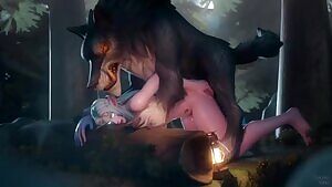 Night Elf fucked and knotted