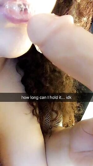 Practicing on my dildo. i like to get messy!