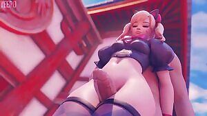 D.Va Thighjob Animated GIF