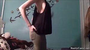 Enjoy her little fashion show