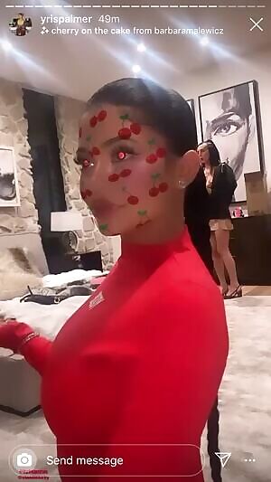 Fat ass in skin-tight jumpsuit