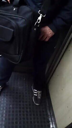Discreet subway jerk off
