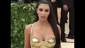 Kim Kardashian at the Met Gala last night
