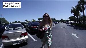 My boyfriend wanted a blowjob while we were at the mall, so I gave him one. He never lets me wipe the cum off my face.