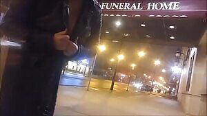 Flashing my 36E naturals on a Chicago street. Putting the FUN back in funeral home. ;)