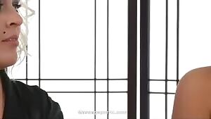 Sexy Brunette Lesbian Massage With Milf Blonde