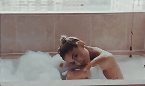 Nude sexy Ari in a bathtub