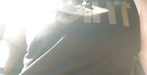 Post workout titty drop. Sweaty A!