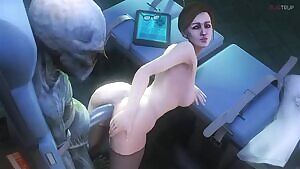 Dr. Vahlen with captured alien