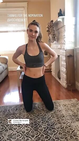 Doing a push-up challenge in an IG Story