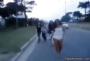 Girls Returning Home Alone After A Long Night