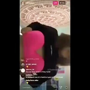 @thiccyval flashing boobs in instagram lives