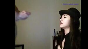 Brunette cam girl gets blasted