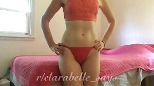 teasing in my pink string bikini