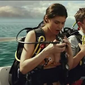 Alexandra Daddarios great tits in a bikini