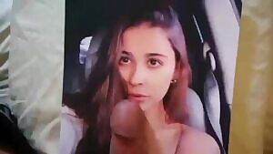 YouTube star Emily Alexander's face was massaged and moisturized with my cock and cum.