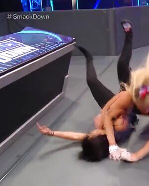 Bayley’s thong getting exposed a bit