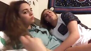 Cuties kissing on cam