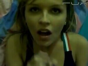 Enjoying her work!