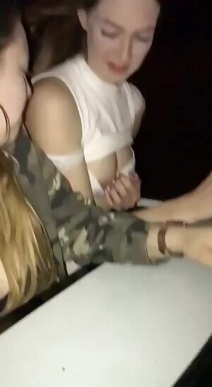 Sexy chicks flashing from sunroof