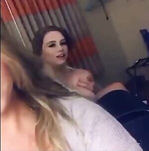 Huge self boob Grab