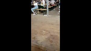 Oktoberfest in Germany - Girl jerks the guy under the table!