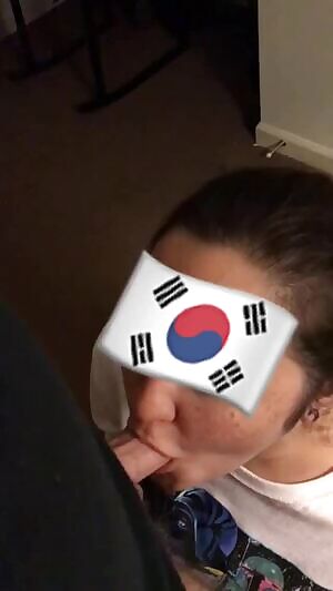 My slutty asian GF sucking her friend before he fucked her