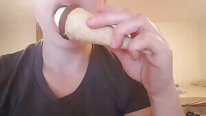 I made this gif forever ago but never found the right place for it...hopefully it's welcome here! Enjoying a drum stick :)