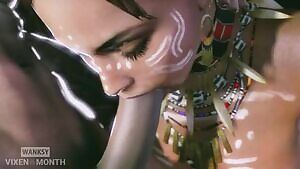 Sheva getting face-fucked