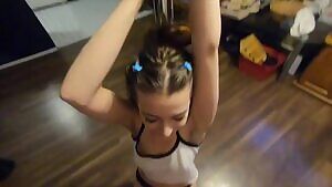 Pole Dance turned into a pole suck