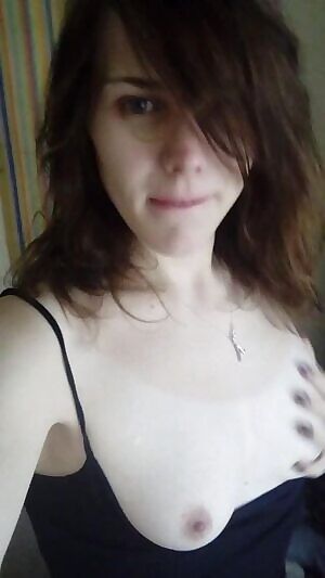 Bed hair with dick in hand