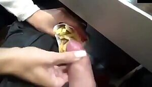 When she runs out of her dips.