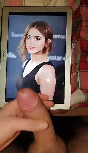 my bud jerkin his big hard cock 2 Emma Watson - and huge cum tribute - If u want 2 b fed celebs and porn and show off jerkin over them on a second screen - public or private sessions - add hertsgirls on k1k - second screen required