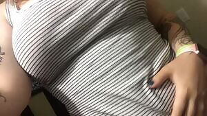Pulling my tits out of my tank top