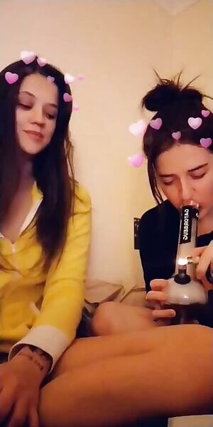 Just a Couple Gals Sharing a Bong