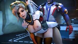 Mercy is fucked by soldier 76