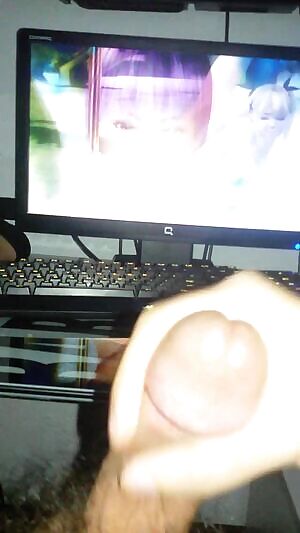 Cumshot after an hour long gooning session for my beautiful 2D girlfriends